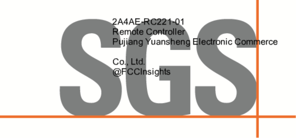 Remote Controller 2A4AE-RC221-01 manufactured by pujiang-yuansheng-electronic-commerce-co-ltd