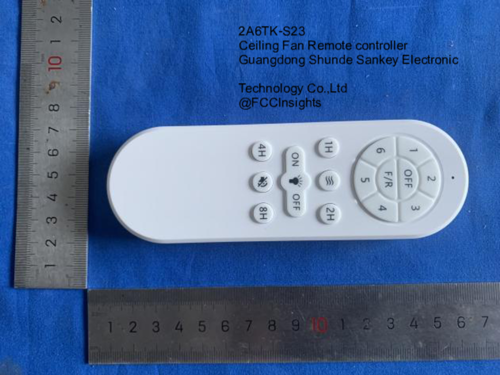 Ceiling Fan Remote controller 2A6TK-S23 manufactured by guangdong-shunde-sankey-electronic-technology-coltd