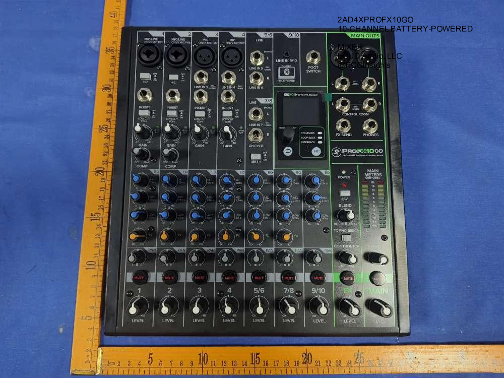 10-CHANNEL BATTERY-POWERED MIXER 2AD4XPROFX10GO manufactured by loud-audio-llc