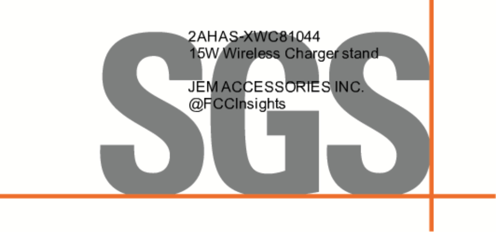 15W Wireless Charger stand 2AHAS-XWC81044 manufactured by jem-accessories-inc