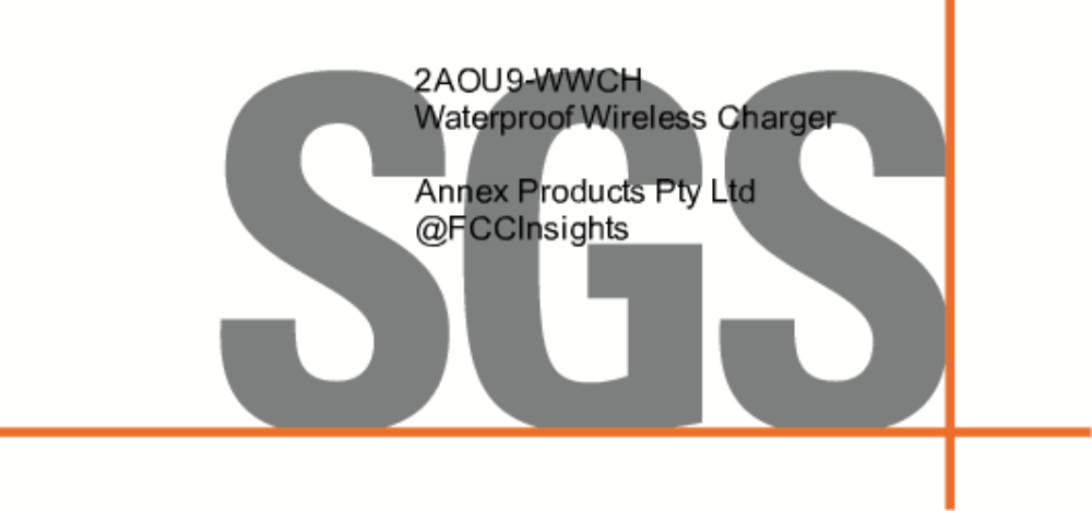 Waterproof Wireless Charger 2AOU9-WWCH manufactured by annex-products-pty-ltd