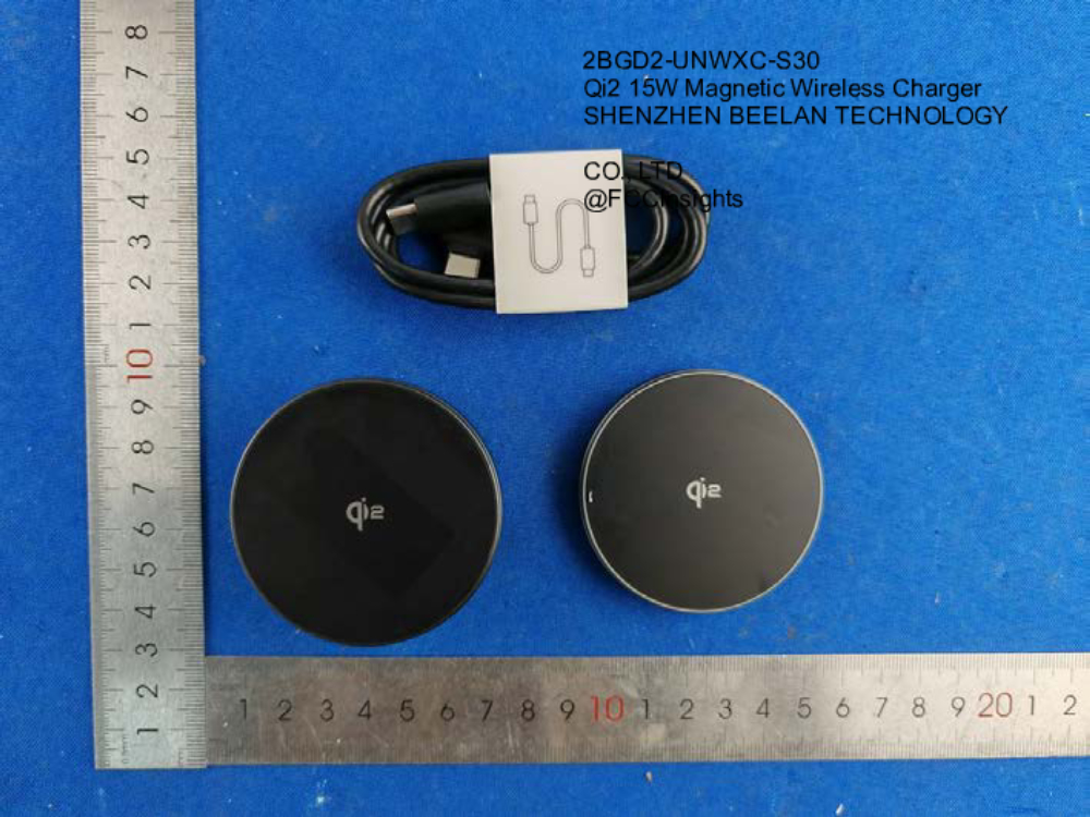 Qi2 15W Magnetic Wireless Charger 2BGD2-UNWXC-S30 manufactured by shenzhen-beelan-technology-co-ltd