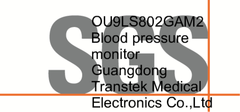 Blood pressure monitor OU9LS802GAM2 manufactured by guangdong-transtek-medical-electronics-coltd