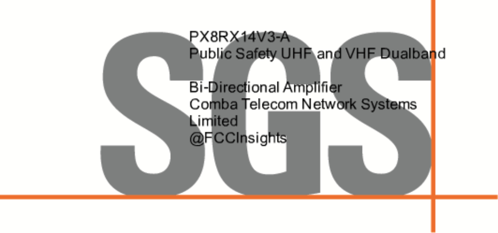 Public Safety UHF and VHF Dualband Bi-Directional Amplifier PX8RX14V3-A manufactured by comba-telecom-network-systems-limited