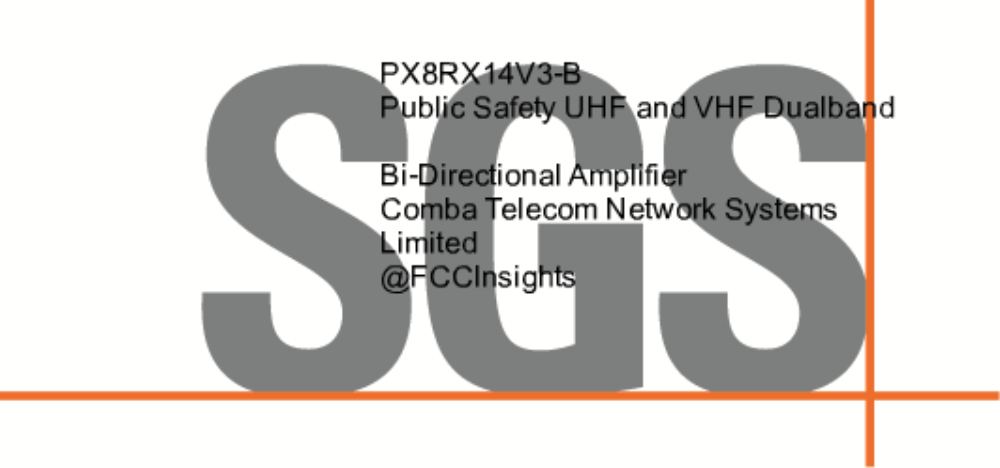 Public Safety UHF and VHF Dualband Bi-Directional Amplifier PX8RX14V3-B manufactured by comba-telecom-network-systems-limited