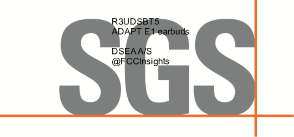 ADAPT E1 earbuds R3UDSBT5 manufactured by dsea-as