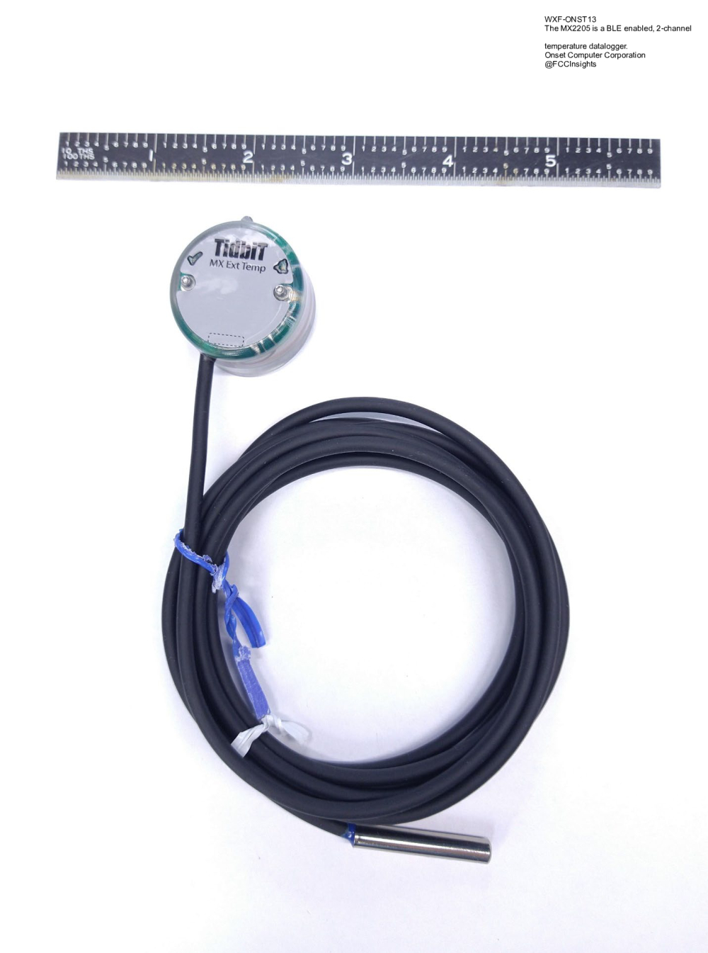 The MX2205 is a BLE enabled, 2-channel temperature datalogger. WXF-ONST13 manufactured by onset-computer-corporation