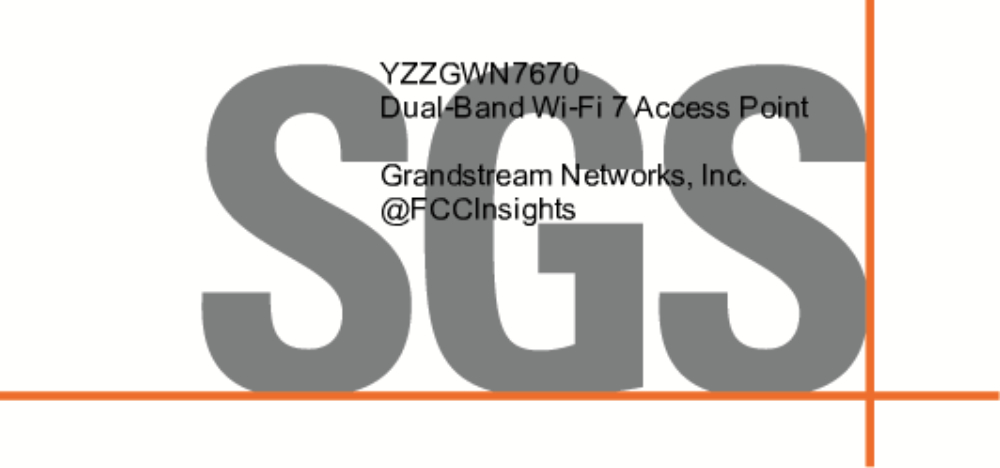 Dual-Band Wi-Fi 7 Access Point YZZGWN7670 manufactured by grandstream-networks-inc